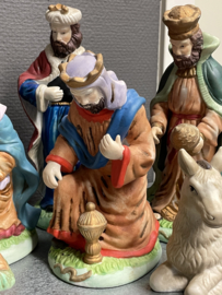 Kerstgroep, porselein, 20 cm, 10 delen, (6)