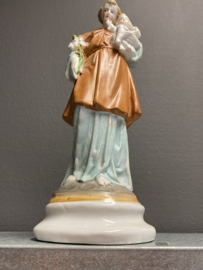 Heiligenbeeld Antonius van Padua, 22 cm,  biscuit porselein 1900 (1)