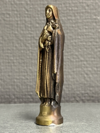 Heiligenbeeld Theresia van Lisieux (vuistbeeld), brons, 7.5cm (3)