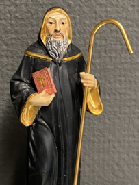 Beeld Heilige Benedictus van Nurcia, resin 13 cm (4)