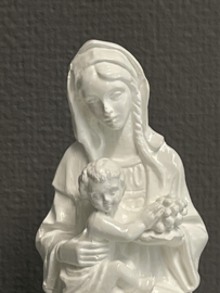 Heiligenbeeld Maria met kind, gips, 18 cm (5)