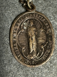 Devotiemedaille Maria Onze Lieve Vrouw van de Onbevlekte Ontvangenis, brons, 3 CM