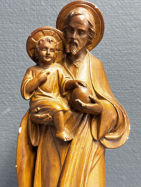 Beeld Sint-Jozef met Kind Jezus – Atelier A. Dolfen, Gips, ca. midden 20e eeuw