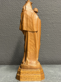 Heiligenbeeld Maria met kind, Italiaans, hout, 18cm (3)