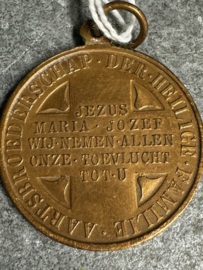 Devotiemedaille Heilige familie, brons,  3 CM