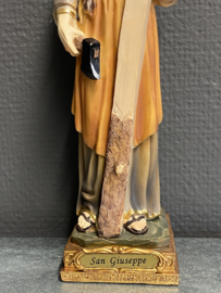 Heiligenbeeld Jozef de arbeider, werkman, resin, 23 cm (4)
