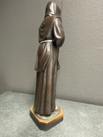 Heiligenbeeld Franciscus van Paola, resin, 29 cm, (5)