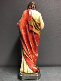 Heilig Hart Jezus beeld, gips, 1900, 43 cm, lichte beschadigingen (7)