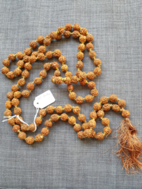 Rudraksha Mala, meditatie kralen, 108 kralen, 90 cm lang