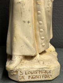 Heiligenbeeld Louis Marie de Montfort 30 cm 1960 gips (1)