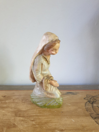 Beeld Heilige Maria Knielend, verzwaard gips, 13cm (3)