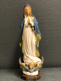 Heiligenbeeld Maria op maansikkel,  20cm, resin (3)