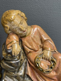 Jezus en Johannes, gips 2 stuks, 22 cm (1)