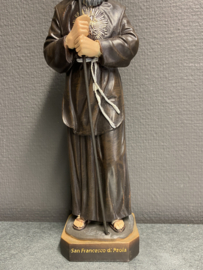 Heiligenbeeld Franciscus van Paola, resin, 29 cm, (5)