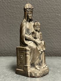 Heiligenbeeld Maria O.L.V de Ceignac, metaal , 11cm (3)