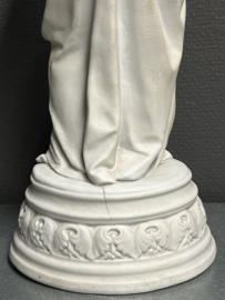 Heiligenbeeld Maria met kind en Jozef, biscuitporselein, 1880, 43 cm (5)