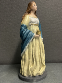 Heiligenbeeld Maria Magdalena met zalfpot.