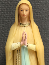 Maria OLV van Lourdes, jaren 50 souvenir, 25 cm, aureool ontbreekt (3)