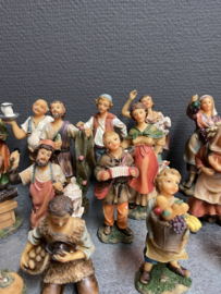 Kerstgroep, 46 delen, resin, 13 cm,  (b)