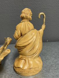 Kerstgroep, Maria, Jozef, kind, jaren 50, rubber, 12 cm (9)