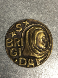 Brons, Heilige Brigida, Brigit, 6 cm doorsnee (7)