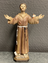 Heiligenbeeld  Franciscus van Assisi, resin, 12 cm (2)