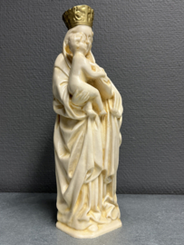 Heiligenbeeld Maria OLV van Dadizele, wit, resin. 26 cm (5)