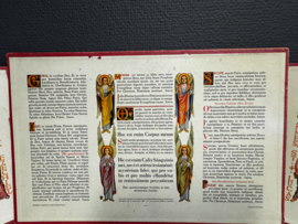 Antiek drieluik met Misgebeden en Evangelisten – ca. 1935 – papier op karton