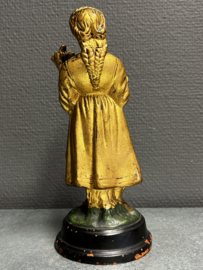 Heilige Agnes van Rome, metaal beschilderd, ca.1900, 20 cm (10)