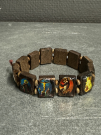 Armband met diverse heiligen afbeeldingen