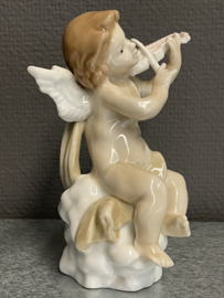 Engel met viool, LLadro immitatie, 16 cm, porselein (0)