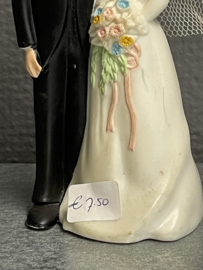 Bruidspaar, taartversiering, 12 cm, plastic (8)