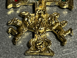 Caravaca kruis 10 x 5 cm, goudkleurig