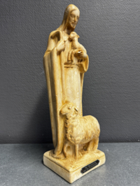 Christus de Goede Herder – gipsen communiebeeld, ca. 1950