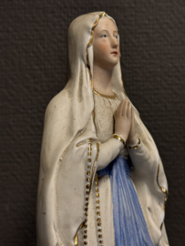Onze-Lieve-Vrouw van Lourdes – antiek Mariabeeld van biscuitporselein, ca. 1900