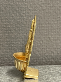 Wijwaterbakje, Maria OLV van cherpenheuvel, goudkleurig, 7 cm (7)