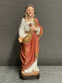 Heiligenbeeld Jezus Heilig Hart, resin, 12 cm, (2)