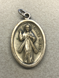 Devotiemedaille Jezus Barmhartige en Faustina Kowalska, 2 cm