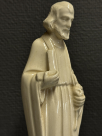 Porseleinen Beeld Sint-Jozef – Crèmekleurig Glazuur, ca. midden 20e eeuw