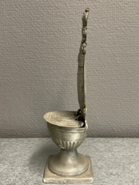 Wijwaterbakje Antiek Tin, Maria OLV van Scherpenheuvel 18.5 cm (7)