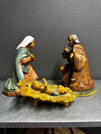 Kerstgroep Maria, Jozef en kind.