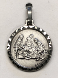 Devotiemedaille, Graflegging Christus, 1.5 cm