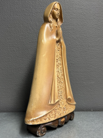 Heiligenbeeld Maria, gips op houten voet (H. Stevens), 31 cm, ca. 1910 (10)