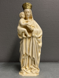 Heiligenbeeld Maria OLV van Dadizele, wit, resin. 26 cm (5)