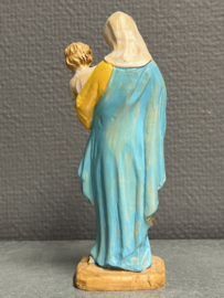 Heiligenbeeld Maria met kind, rubber, jaren '50 (4)