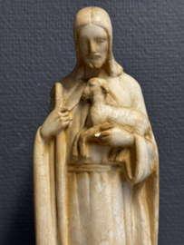 Christus de Goede Herder – gipsen communiebeeld, ca. 1950