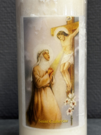 Noveenkaars Catharina van Siena, brandt 9 dagen en nachten. 100% Plantaardige Olie.