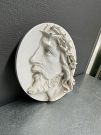 Plaquette Christus / Ecce Homo Vieux Brussel, eind 1800, 22 cm doorsnee (8)