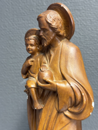 Beeld Sint-Jozef met Kind Jezus – Atelier A. Dolfen, Gips, ca. midden 20e eeuw