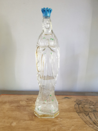 Wijwaterfles Lourdes 1930 glas 21.5 CM (17)